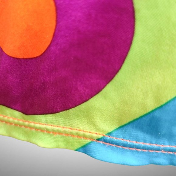 Genny Multicolor Stretch Off The Shoulder Stunning Top / Blouse Size: 38 - Picture 14 of 14